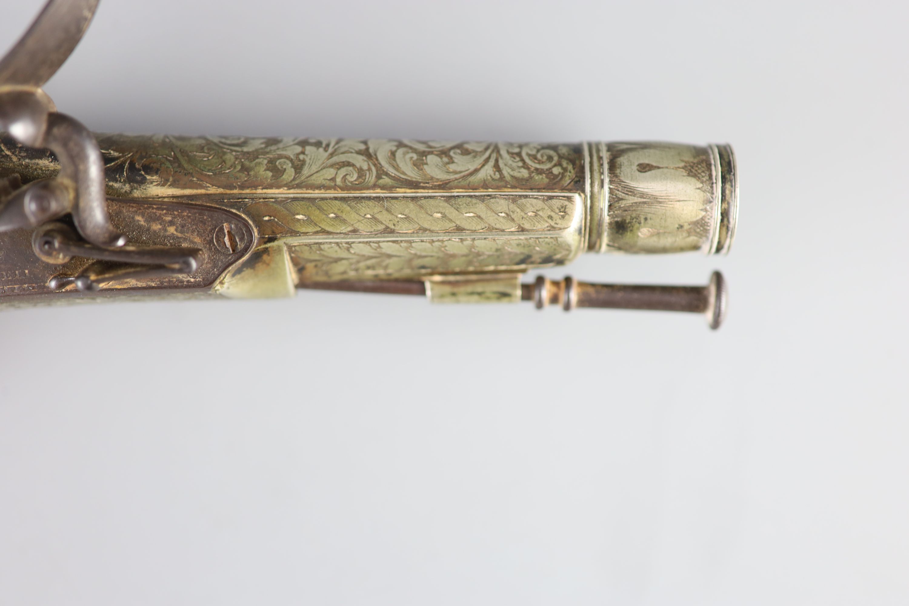A good Scottish all-metal flintlock belt pistol c.1830, 24cm long